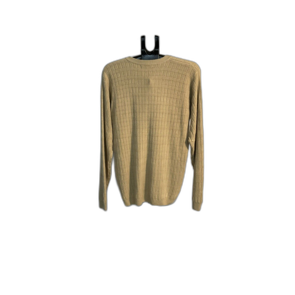 Consensus Sportswear Tan V-Neck Wool Blend Sweater L/XL